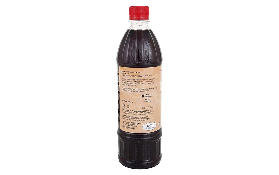 Raj Mandir Bonbon (Butter Scotch) Syrup   Plastic Bottle  750 millilitre